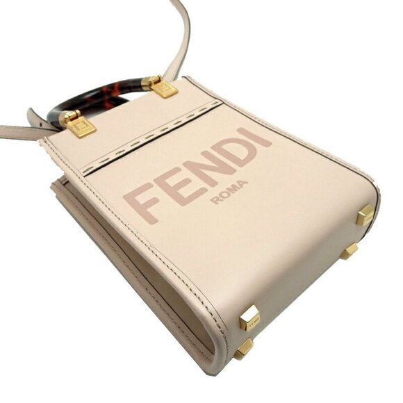 FENDI Beige Leather Shoulder Bag - Picture 3 of 10